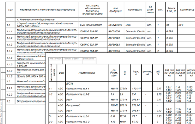 Рис. 4 – Отчеты в nanoCAD Электро